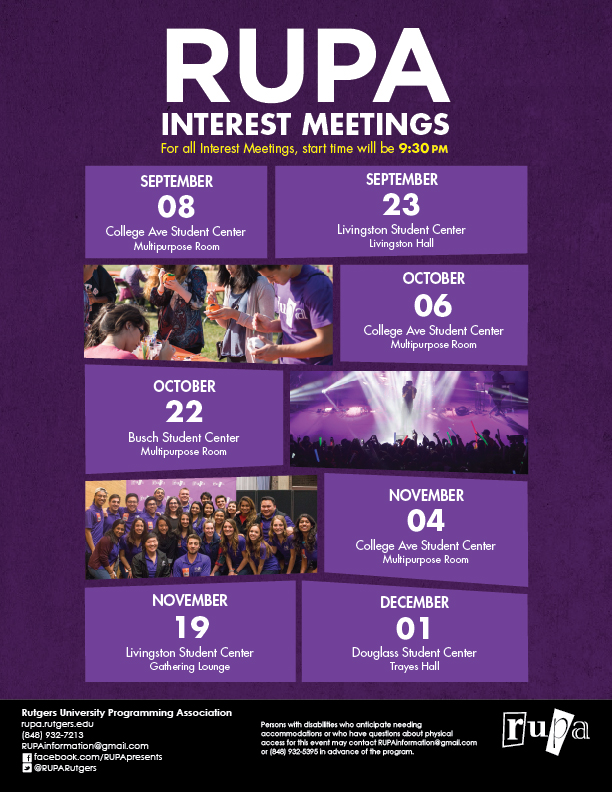 RUPA Interest Meetings